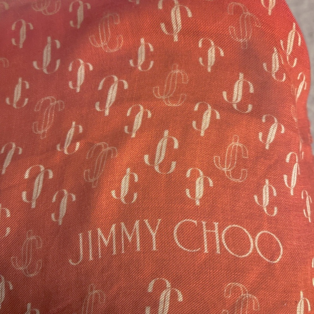 Jimmy Choo Katja Monogram Cashmere & Modal Jacquard Shawl – Multicolor Gradient